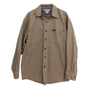 Carhartt Tan Button-Up Shirt Large